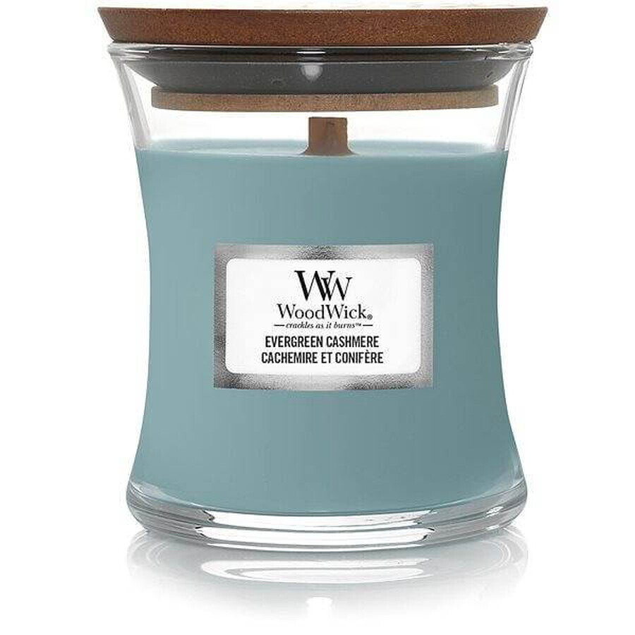 WoodWick Small Evergreen Cashmere 1×85 g, geurkaars