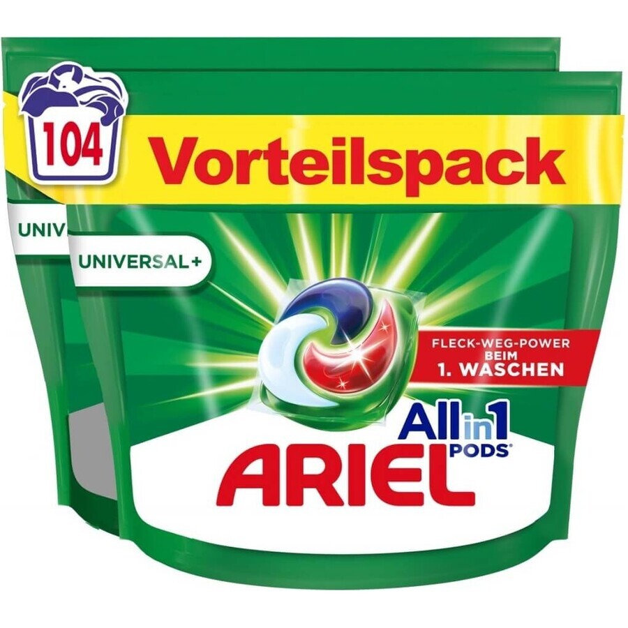 Comprimés de gel Ariel 104 pcs Universal+ 1×104 pcs, capsules de gel