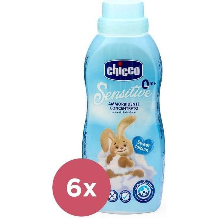 6x CHICCO CHICCO Polvere dolce balsamo concentrato per tessuti 750 ml (6x30 lavaggi) 6×750 ml, balsamo per tessuti