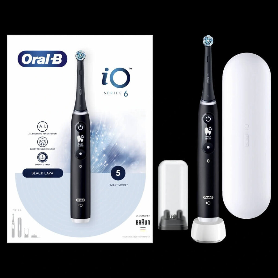 Oral B Oral B iO Series 6 Black 1×1 Electric Toothbrush, electric toothbrush