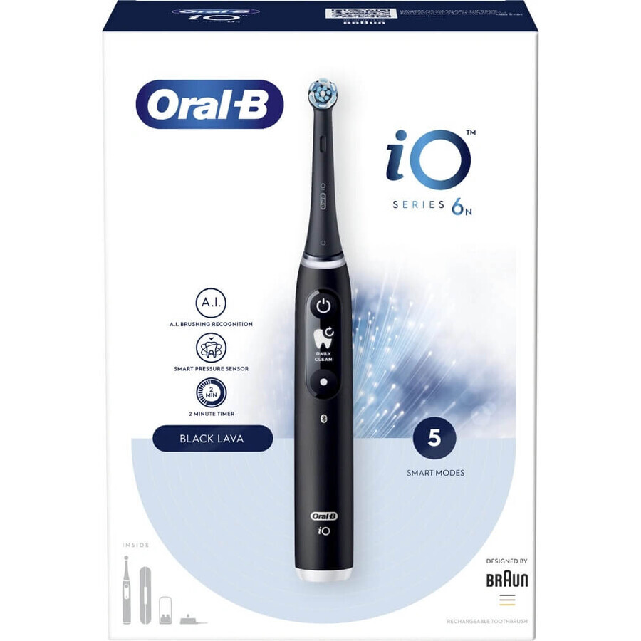 Oral B Oral B iO Series 6 Black 1×1 Electric Toothbrush, electric toothbrush