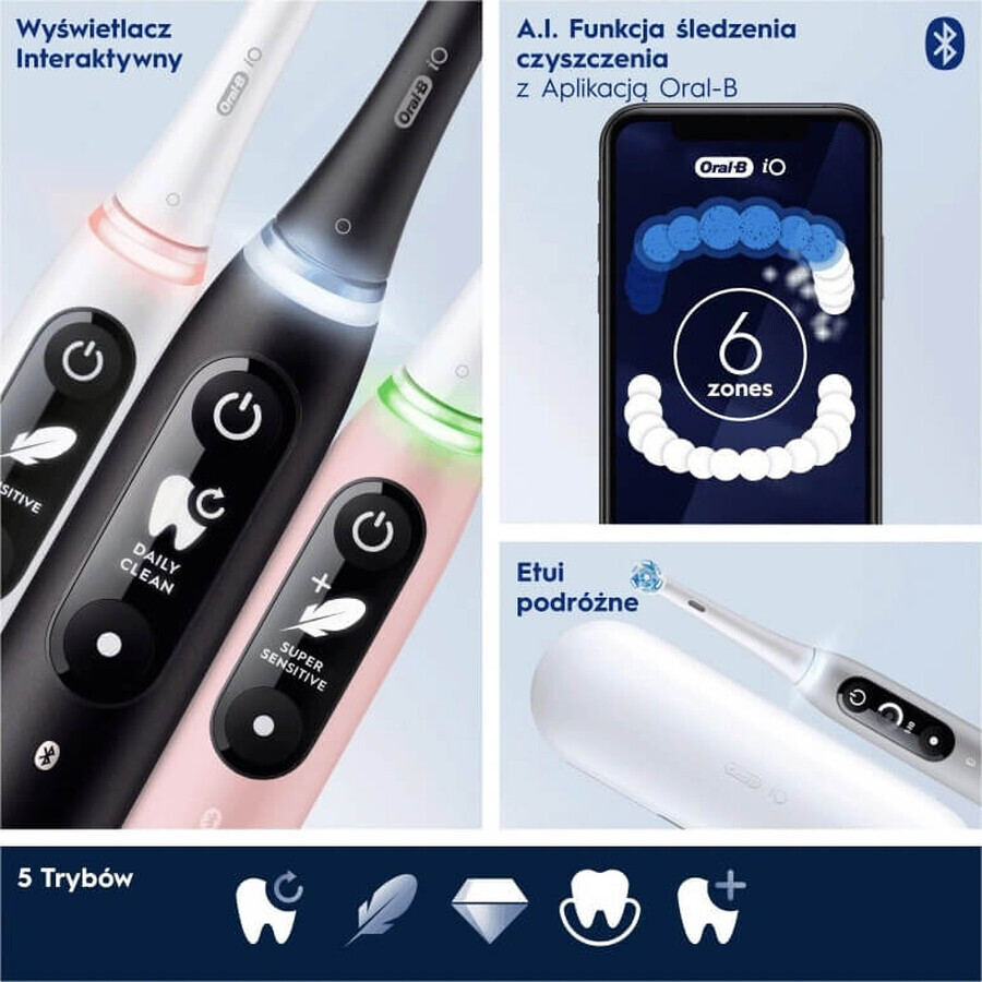 Oral B Oral B iO Series 6 Black 1×1 Electric Toothbrush, electric toothbrush