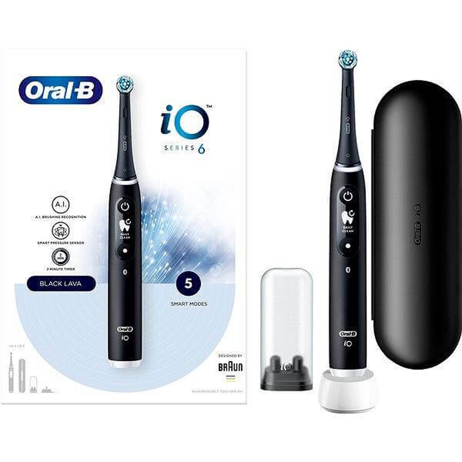 Oral B Oral B iO Series 6 Black 1×1 Electric Toothbrush, electric toothbrush