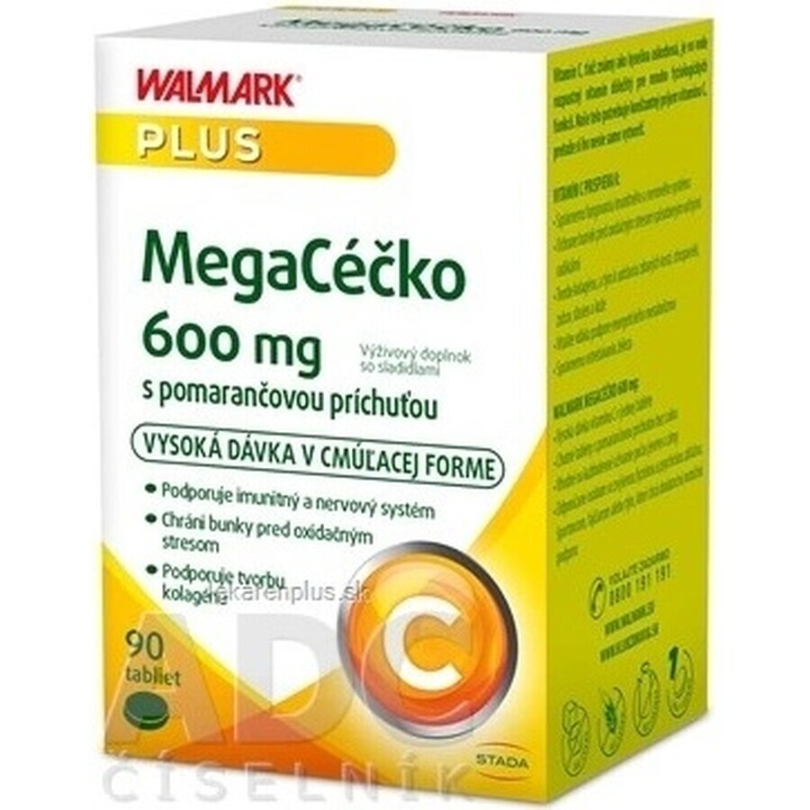 WALMARK Megacečko 600 mg arancia 1×90 tbl, integratore alimentare