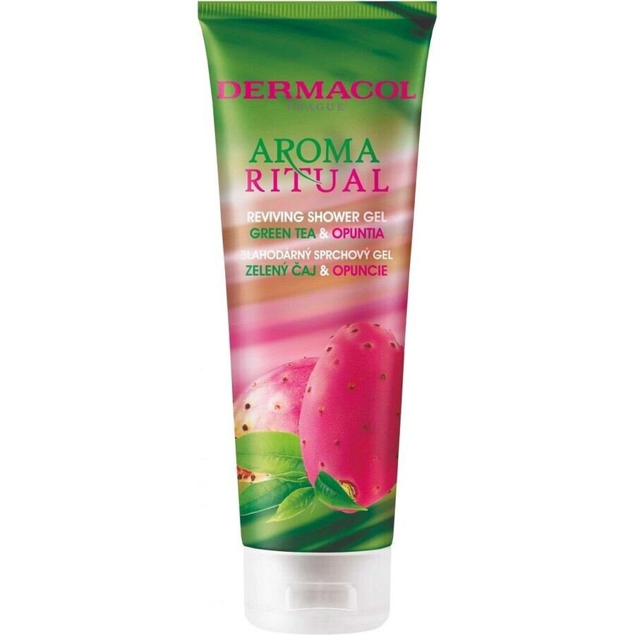 Dermacol Douchegel Aroma Ritual Groene thee en cactusvijg 1×250 ml, hydrateert de huid