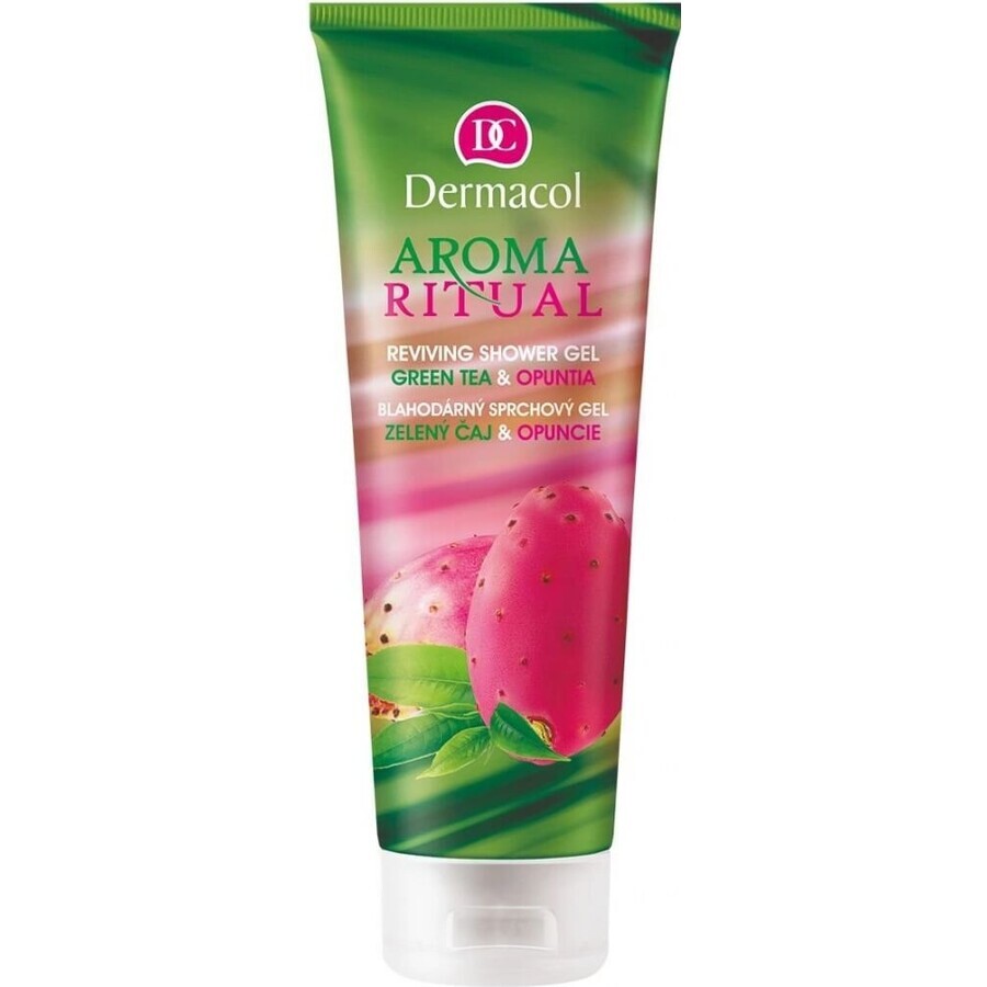 Dermacol Douchegel Aroma Ritual Groene thee en cactusvijg 1×250 ml, hydrateert de huid