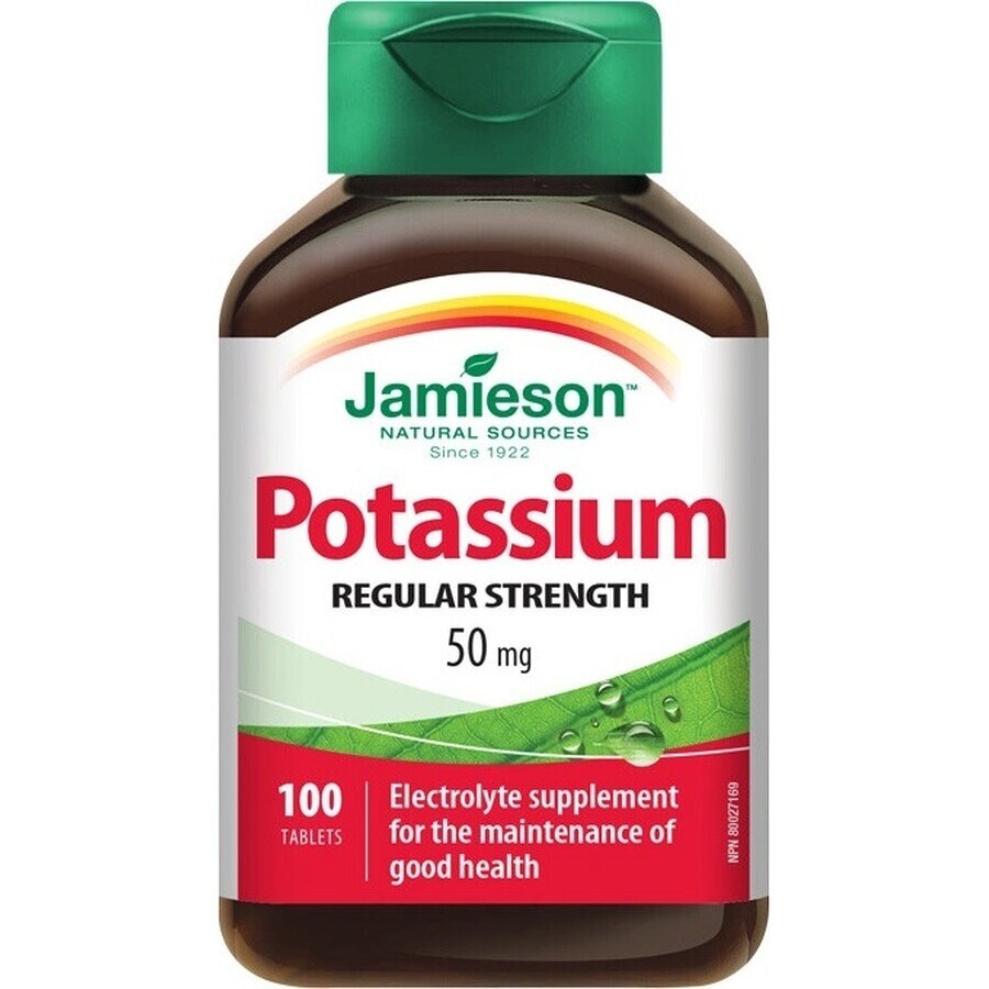 JAMIESON POTASIUM 50 mg 1×100 tbl, potassium