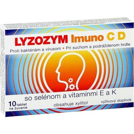 LYZOZYM Imuno C D met selenium en vitamine E en K 10 tbl. om te kauwen 1×10 tbl. om te kauwen