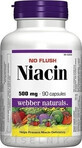 WEBBER NATURALS Niacine B3 500 mg niet-allergeen! 1&#215;90 cps, voedingssupplement