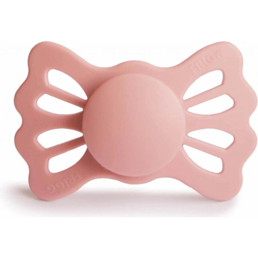 FRIGG Lucky sucette silicone symétrique Pretty in Peach, 0-6m 1×1 pc, sucette silicone