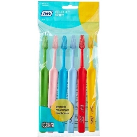 Cepillo de dientes TePe Select X-soft 1×6 piezas, 4+2 gratis