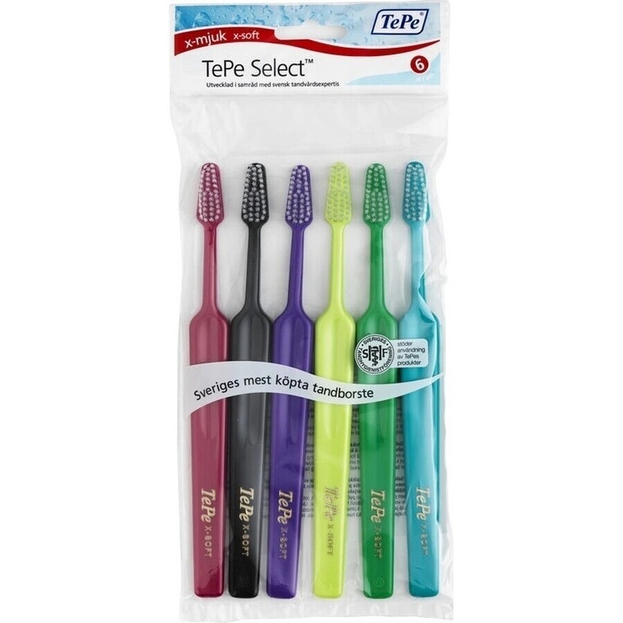 Cepillo de dientes TePe Select X-soft 1×6 piezas, 4+2 gratis