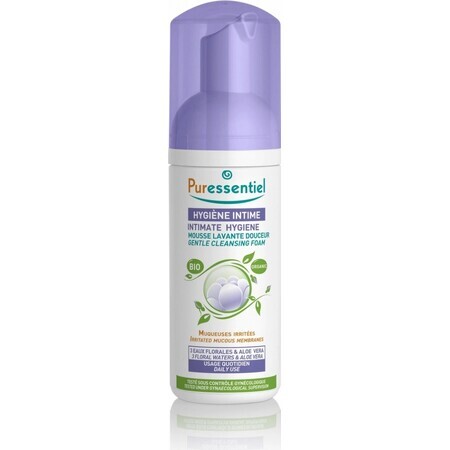 PURESSENTIEL ORGANIC Schiuma detergente intima delicata 1×150 ml, Schiuma detergente intima