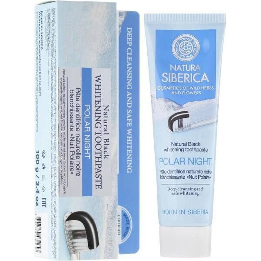 Natura Siberica whitening toothpaste black "Polar Night" 1×100 g, toothpaste