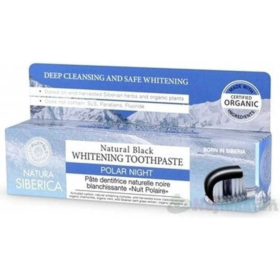 Natura Siberica whitening toothpaste black "Polar Night" 1×100 g, toothpaste