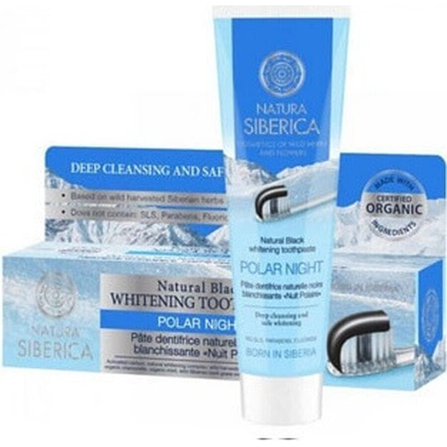 Natura Siberica whitening toothpaste black "Polar Night" 1×100 g, toothpaste