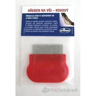 VITAR LICE COMB - METAL 1×1 pc, for combing lice and lice out of hair