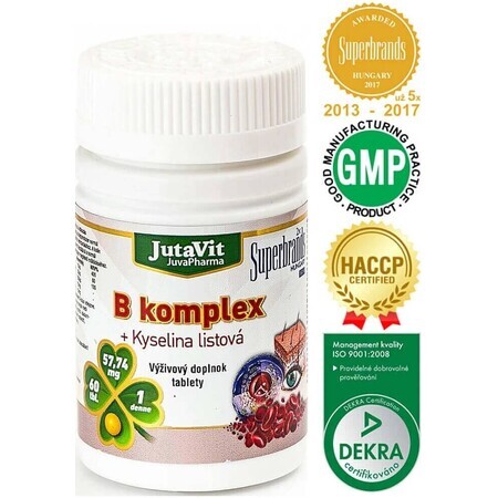 JutaVit B-complex + foliumzuur tbl 1x60 st