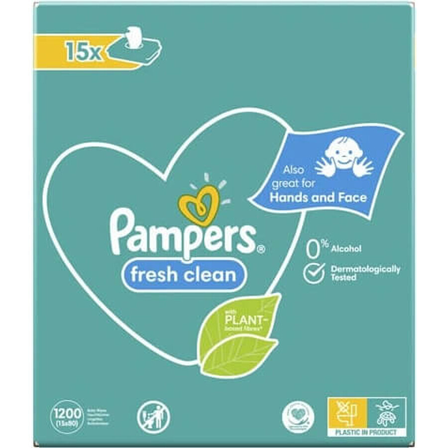 Pampers Sensitive Box Doekjes Plastic Vrij 24x52st 24×52st