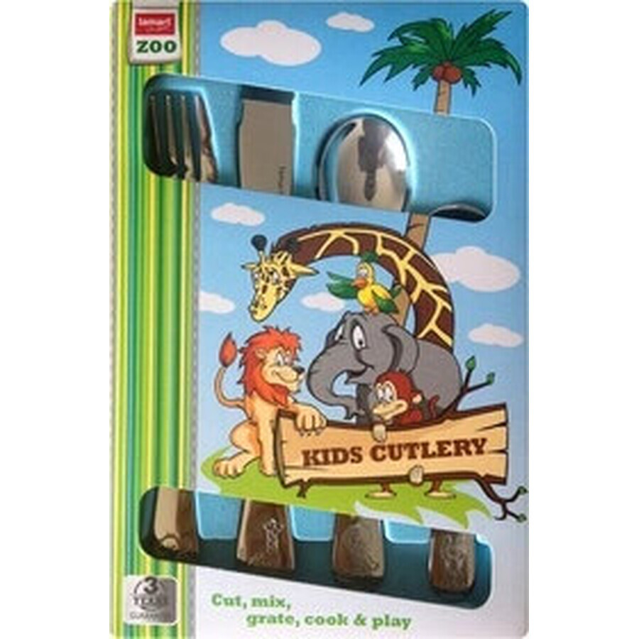 Zoo Lamart Kinderbestekset 1×4 stuks, kinderbestekset