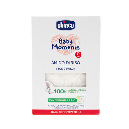 Baby Moments Sensitive dermatological rice starch for bath, 250 grams, +0 months, Chicco