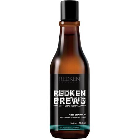 Redken Șampon de păr revigorant cu mentă pentru bărbați Brews 1×300 ml, șampon