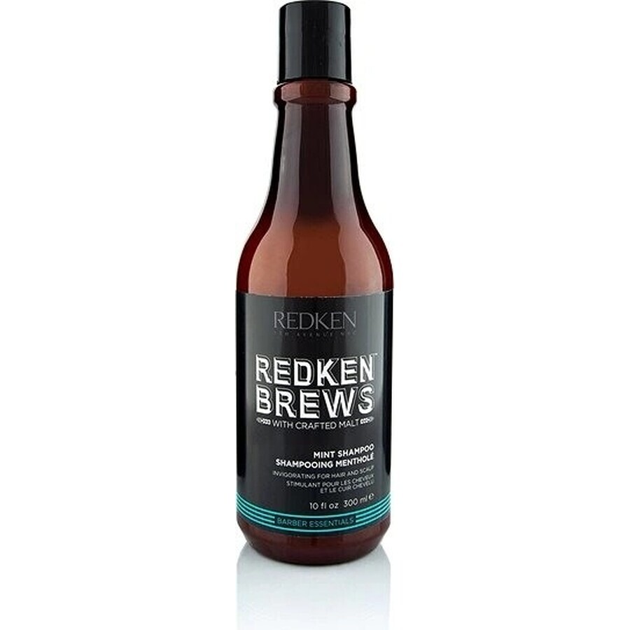 Redken Șampon de păr revigorant cu mentă pentru bărbați Brews 1×300 ml, șampon