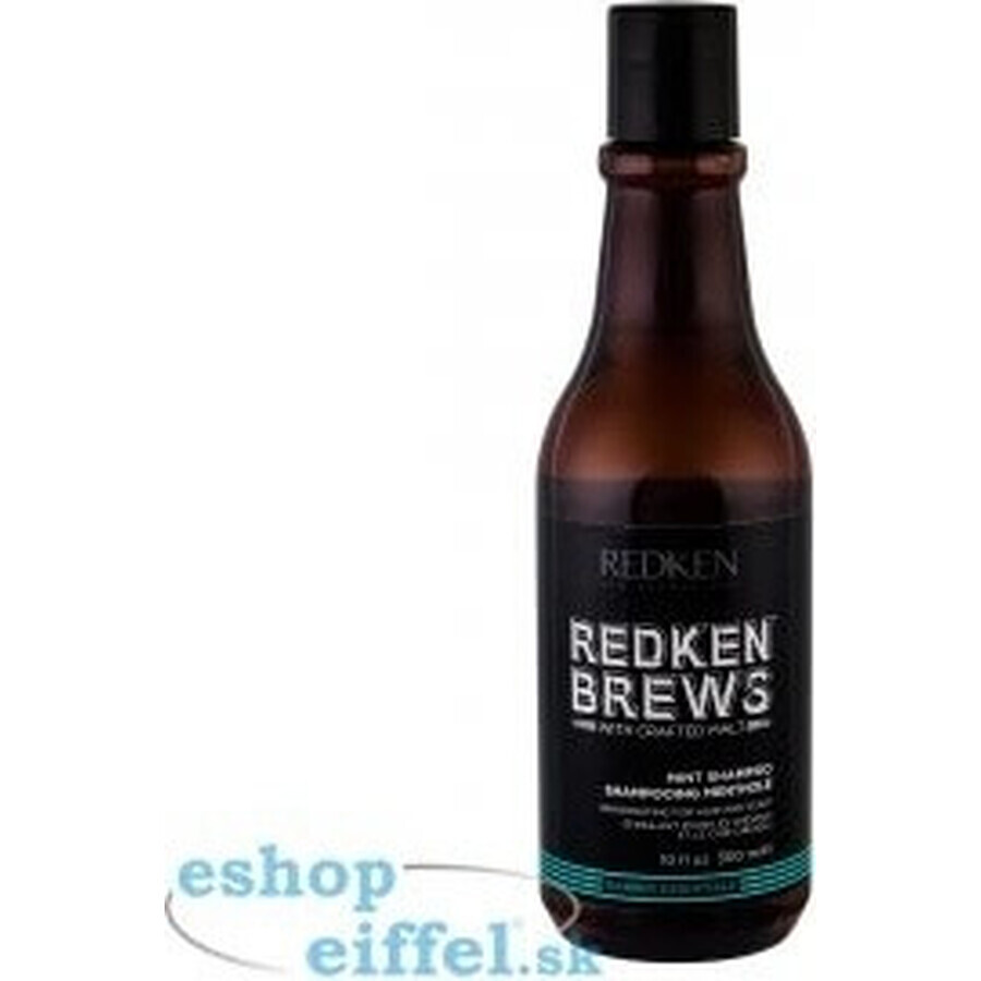 Redken Șampon de păr revigorant cu mentă pentru bărbați Brews 1×300 ml, șampon