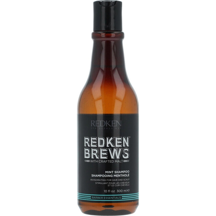 Redken Șampon de păr revigorant cu mentă pentru bărbați Brews 1×300 ml, șampon