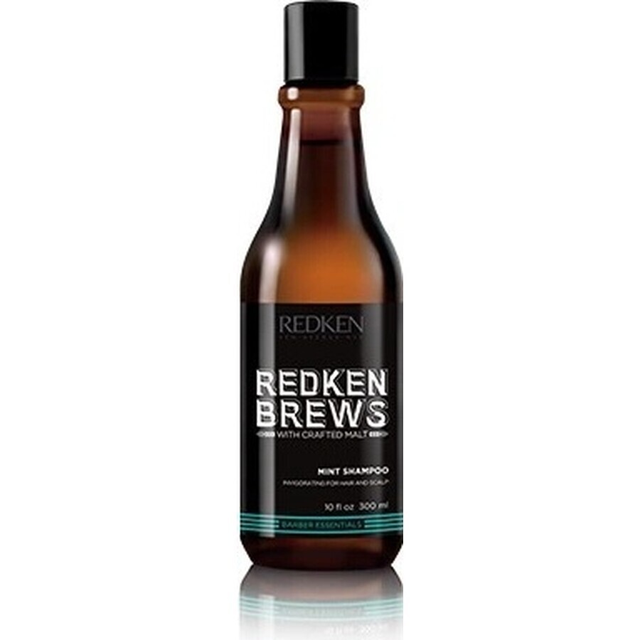 Redken Șampon de păr revigorant cu mentă pentru bărbați Brews 1×300 ml, șampon