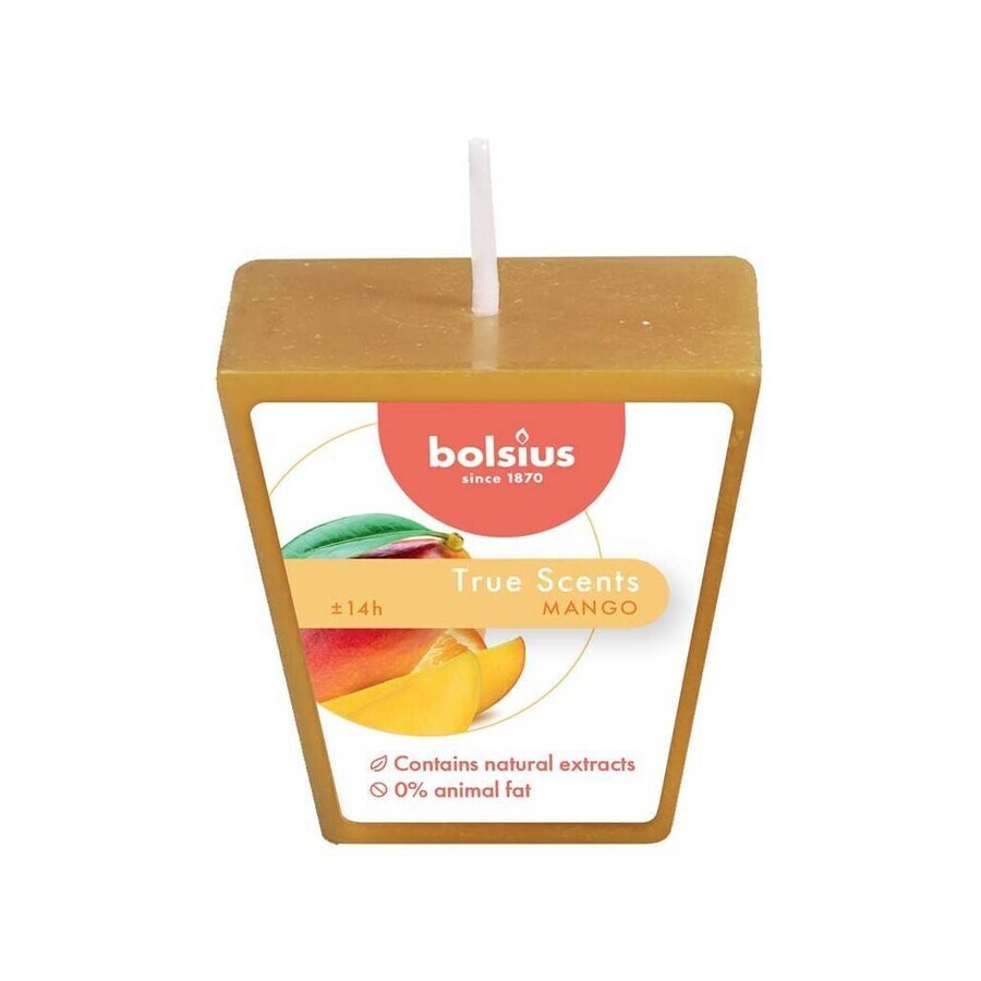 Bolsius Aromatic 2.0 Votiv Mango, lumânare parfumată 1×1 buc, dimensiune 48 mm