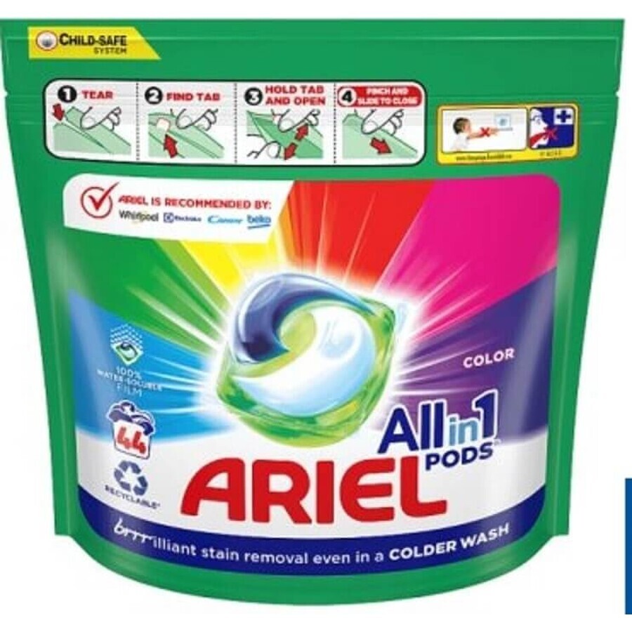 Ariel All-in-1 PODS Kleur, Wasgelcapsules, 44 Was 1×44st, Wasgelcapsules