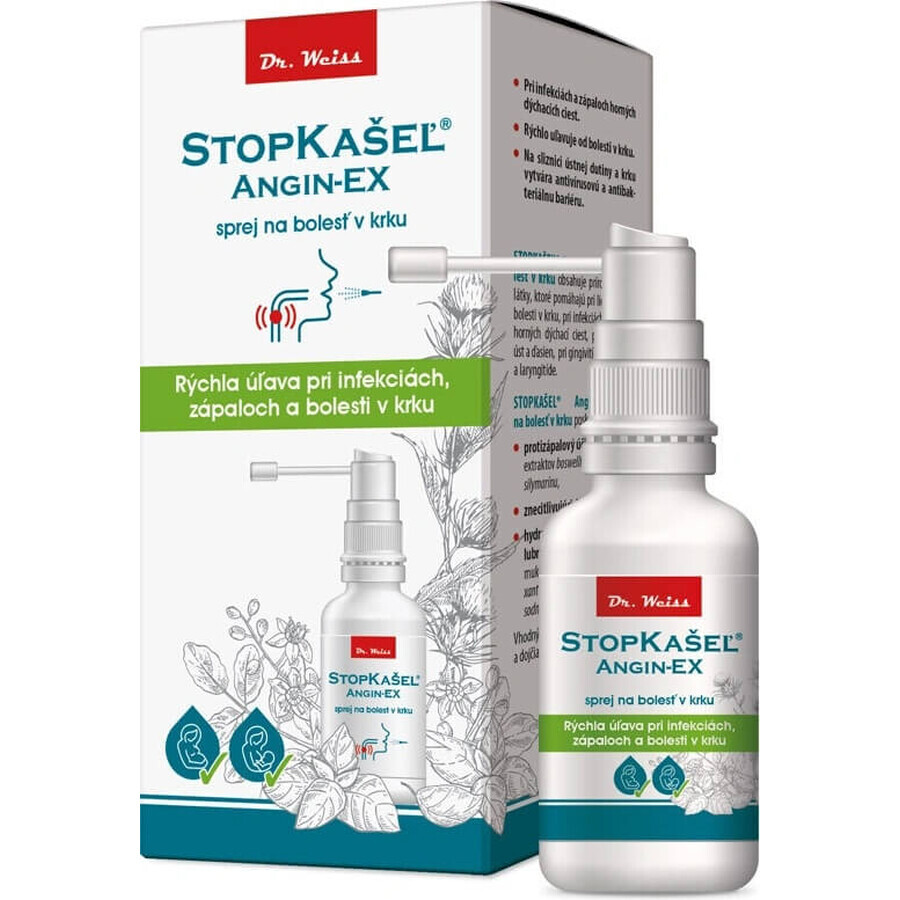 StopCough ANGIN-EX keelpijnspray 1×30 ml, spray