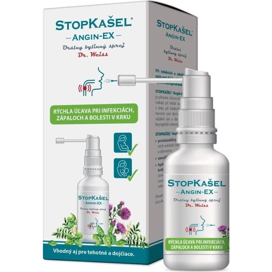 StopCough ANGIN-EX keelpijnspray 1×30 ml, spray