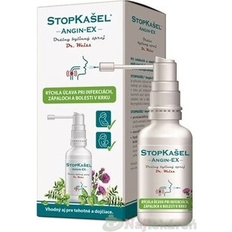 StopCough ANGIN-EX keelpijnspray 1×30 ml, spray