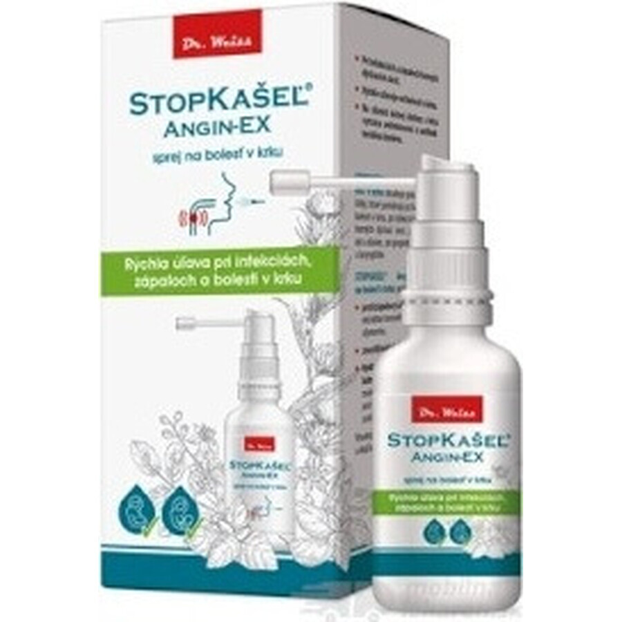 StopCough ANGIN-EX keelpijnspray 1×30 ml, spray