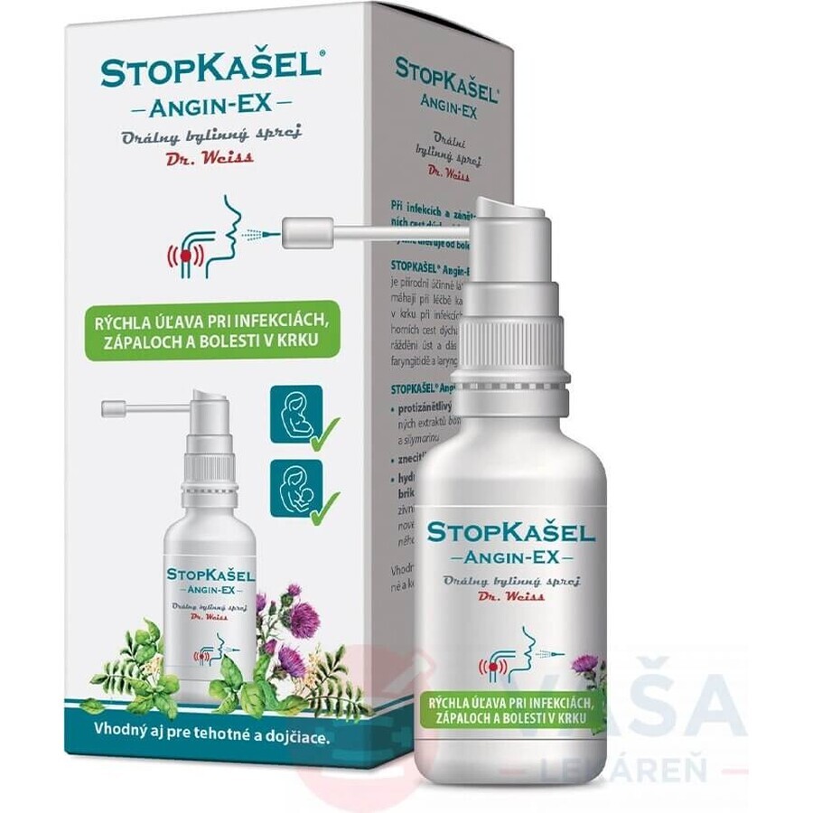 StopCough ANGIN-EX keelpijnspray 1×30 ml, spray