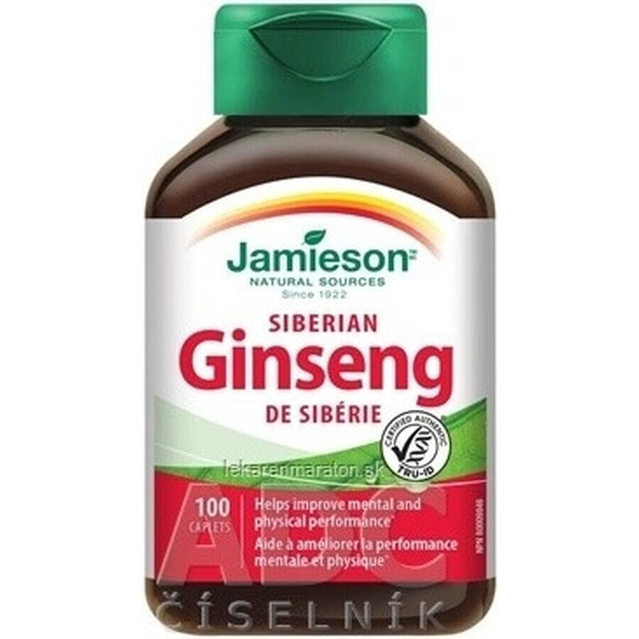 JAMIESON Siberische ginseng 650 mg 1×100 tbl, ginseng