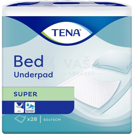 TENA Bed Super 1×28 pcs, absorbent pads 60x75 cm