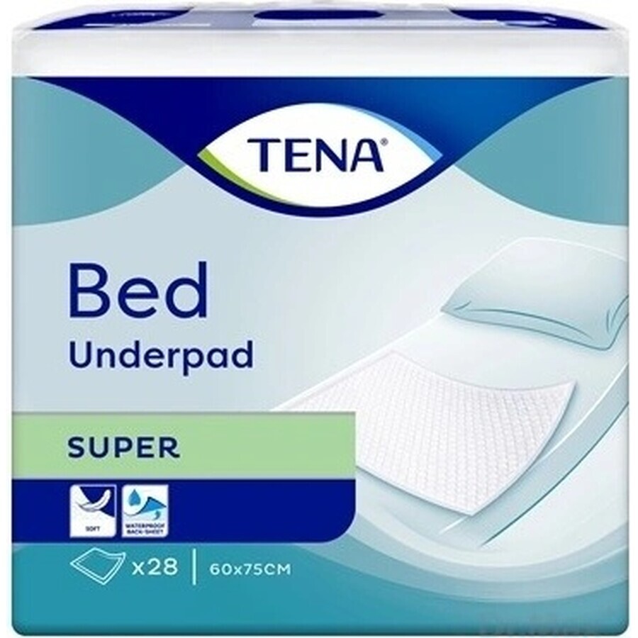 TENA Bed Super 1×28 pcs, absorbent pads 60x75 cm