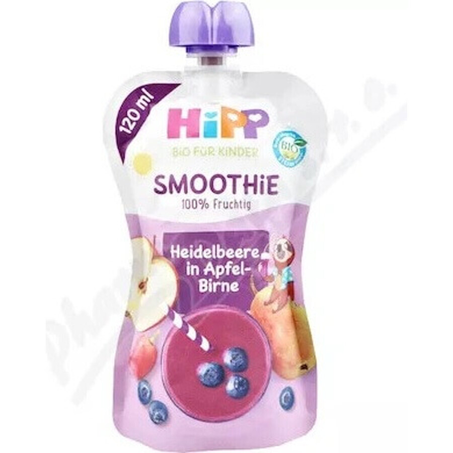 HiPP BIO Smoothie MIX Appel Peer Bosbessen 1×120 ml, fruit en groenten, 12m+