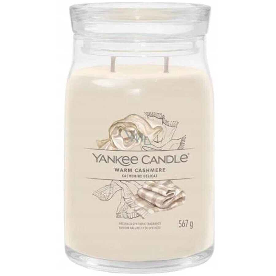 Yankee Candle Signature Large Warm Cashmere Candle 1×567 g Warm Cashmere 1×567 g, bougie parfumée