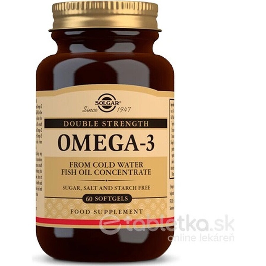 Solgar Omega-3 Double Strength Cold Water Fish Oil 60 capsules 1×60 tbl