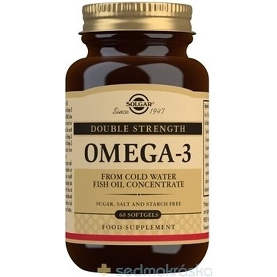 Solgar Omega-3 Double Strength Cold Water Fish Oil 60 capsules 1×60 tbl