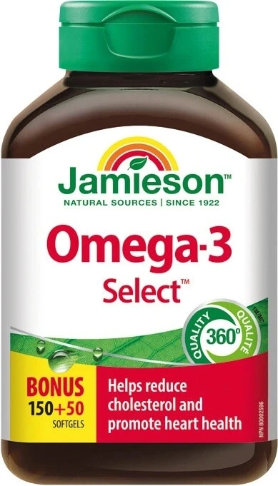 JAMIESON OMEGA-3 SELECT 1000 mg 1×200 cps, voedingssupplement