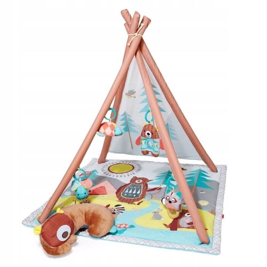 SKIP HOP 4-Toy Play Blanket, Camping Cubs 0 m+ 1×1, per i più piccoli