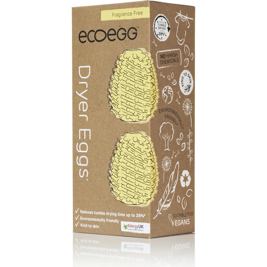 Ecoegg Geurvrije Wasdroger Eieren 1×2 stuks, Wasdroger Eieren