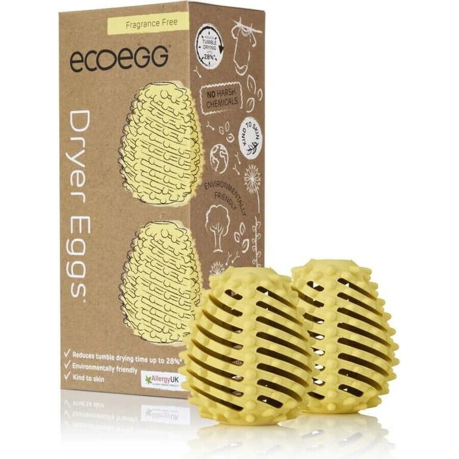 Ecoegg Geurvrije Wasdroger Eieren 1×2 stuks, Wasdroger Eieren