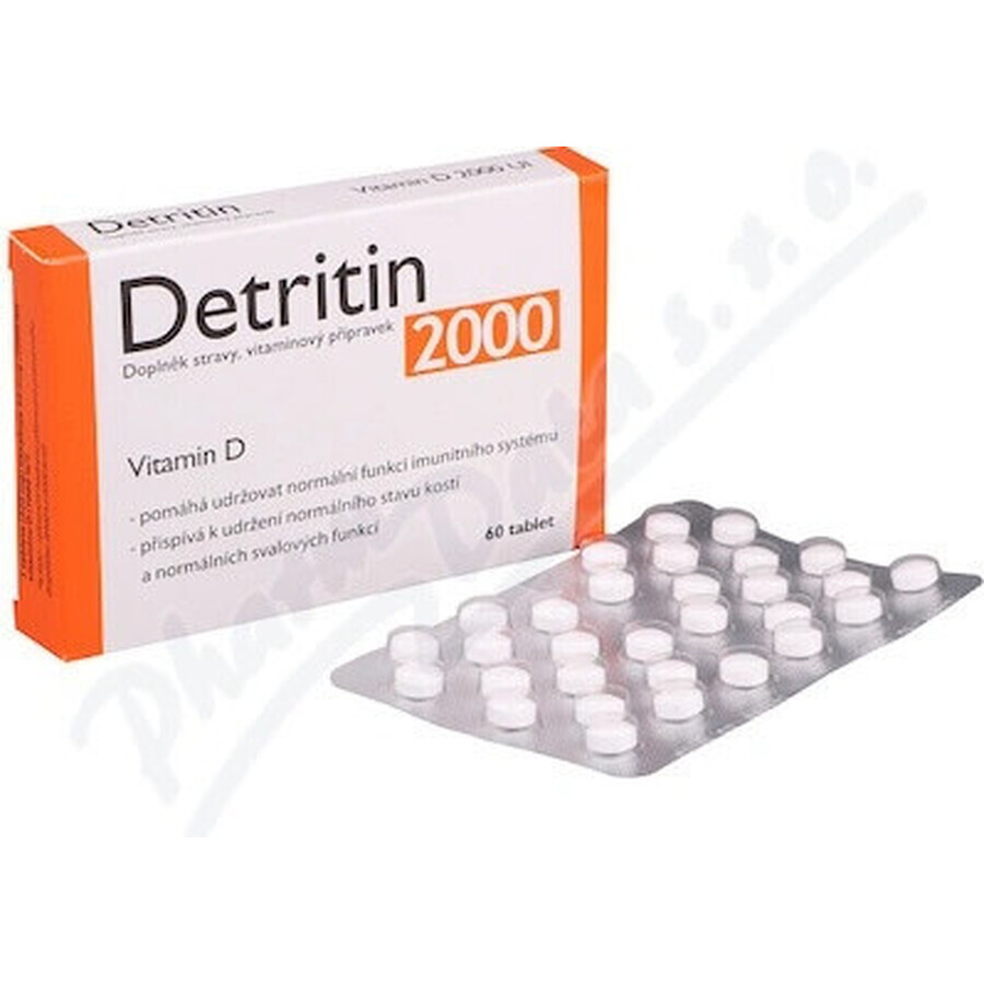 Detrical 2000 Vitamina D 1×60 tbl, supliment alimentar