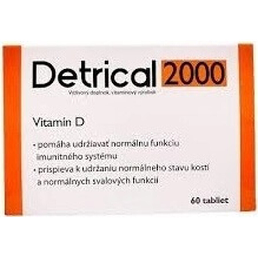 Detrical 2000 Vitamina D 1×60 tbl, supliment alimentar